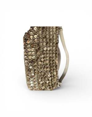 Vintage Gold Beaded Clutch Purse